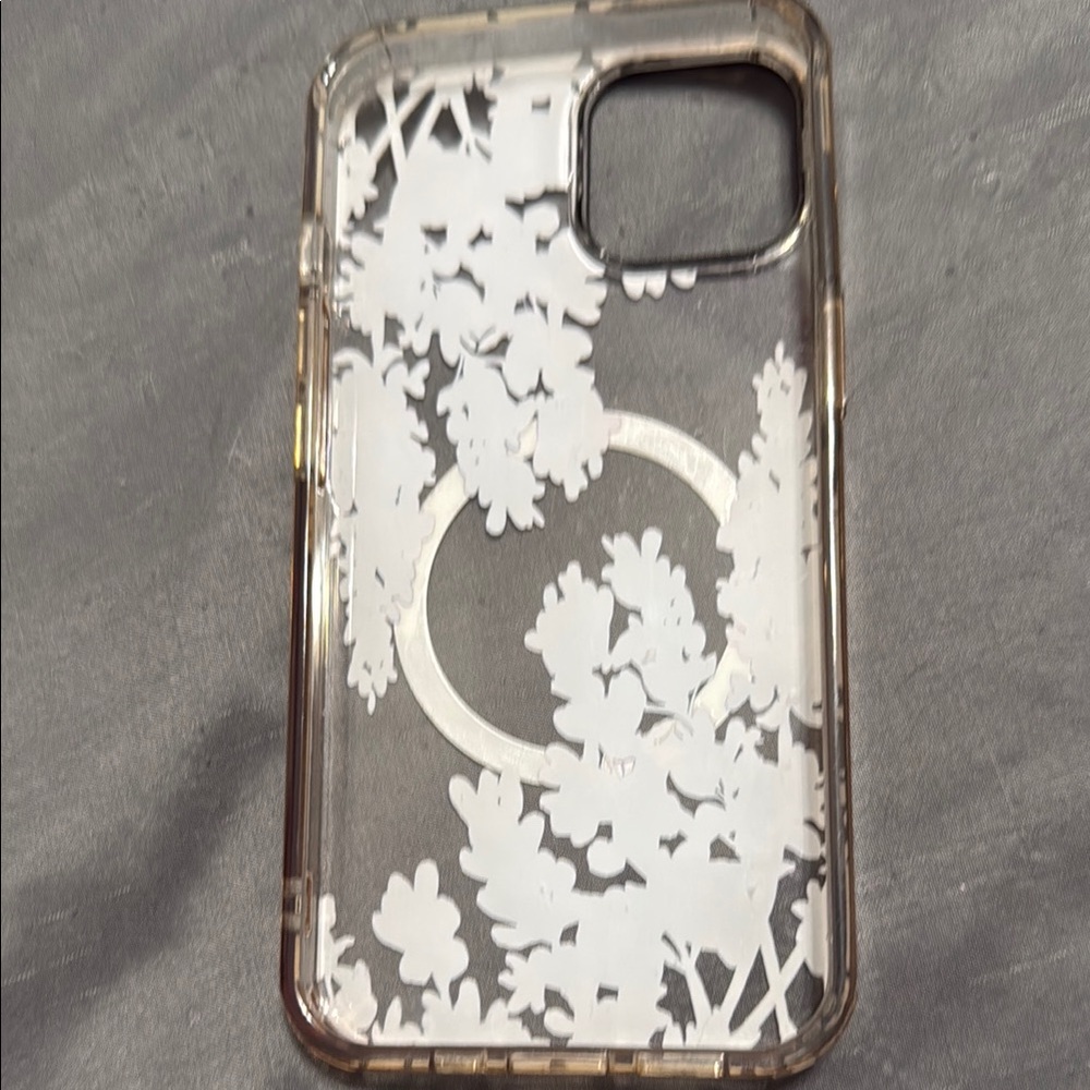 Purple Floral iPhone Case with Ring Holder - Picture 3 of 4